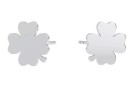 Earring findings clover, 925 silver- x1pair