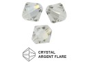Preciosa, bicone bead, crystal argent flare, 4mm - x40