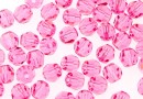 Preciosa, faceted round bead, pink sapphire, 4mm - x10