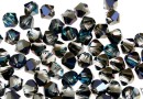 Preciosa, bicone bead, bermuda blue, 4mm - x40