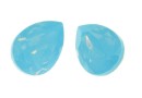 Ideal crystals, fancy drop, mix aqua opal, 14x10mm - x2