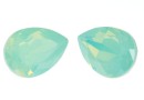 Ideal crystals, fancy drop, mix chrysolite opal, 14x10mm - x2