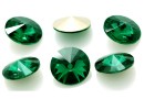 Ideal crystals, rivoli, emerald, 6mm - x4