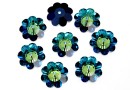 Swarovski, marguerite flower, bermuda blue, 10mm - x4