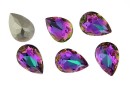 Ideal crystals, fancy drop, zircon vitrail, 10x7mm - x4