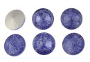 Ideal crystals, rivoli, mix tanzanite crackled, 14mm - x2