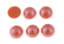 Ideal crystals, cabochon, coral, 8.5mm - x2