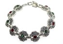 Daisy bracelet with crystals, 18cm - x1