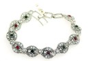 Ladybug bracelet with crystals, 18cm - x1