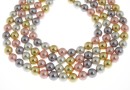 Mallorca type pearls, round, mix, 6mm
