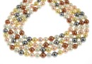 Mallorca type pearls, round, mix, 6mm
