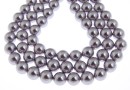 Mallorca type pearls, round, purple silver, 10mm