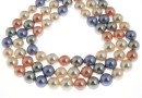 Mallorca type pearls, round, mix, 10mm