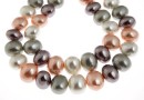 Mallorca type pearls, drops, mix, 15mm