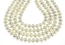 Mallorca type pearls, washer, white, 8mm