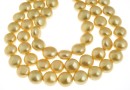 Mallorca type pearls, disc, light gold, 12mm