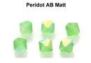 Preciosa, bicone bead, peridot AB Matt, 4mm - x40