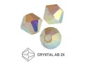 Preciosa, bicone bead, crystal aurore boreale 2x, 4mm - x40