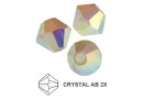 Preciosa, bicone bead, crystal aurore boreale 2x, 6mm - x20