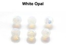 Preciosa, faceted round bead, white opal, 6mm - x6