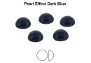 Preciosa, crystal pearl cabochon, dark blue, 3mm - x4