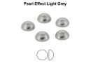 Preciosa, crystal pearl cabochon, light grey, 6mm - x4