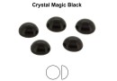 Preciosa, crystal pearl cabochon, magic black, 4mm - x4