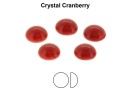 Preciosa, crystal pearl cabochon, cranberry, 6mm - x4