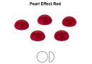 Preciosa, crystal pearl cabochon, red, 6mm - x4