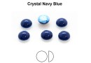 Preciosa, crystal pearl cabochon, navy blue, 6mm - x4