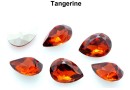 Ideal crystals, fancy drop, tangerine, 10x7mm - x4