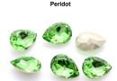 Ideal crystals, fancy drop, peridot, 10x7mm - x4