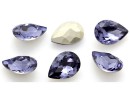 Ideal crystals, fancy drop, smoked tanzanite, 10x7mm - x4