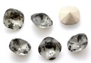 Ideal, fancy square, black diamond, 8mm - x2