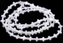 White natural pearl beads, cross, 10x7.5mm