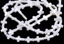 White natural pearl beads, cross, 13.5x9.5mm