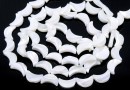 White natural mother-of-pearl beads, crescent, 13x8mm