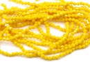 Crystal bead string, faceted biconical, indian yellow, 4mm