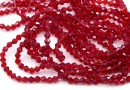 Sirag crystal beads, faceted biconical, siam, 4mm