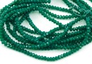 Sirag margele cristal, rondele fatetate, royal green, 3.5x2.5mm