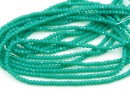 Sirag margele cristal, rondele fatetate, mint green, 3x2.2mm