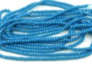 Sirag margele cristal, rondele fatetate, sea blue, 3x2mm