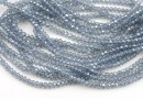 Sirag margele cristal, rondele fatetate, light grey, 3x2.2mm