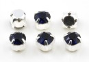 Swarovski, chaton montees dark indigo, 4.5mm - x20