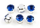 Swarovski, chaton montees capri blue, 6mm - x10