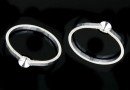 Ring base, 925 silver, chaton 4mm, inside 16mm - x1