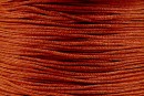 Coil of silk cord for bracelets, copper brown, 0.8mm - x120m