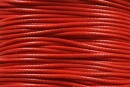 Spool of waxed silk cord for bracelets, intense red, 1mm - 75m