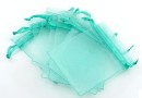 Organza bag, mint green, 9x7cm - x20