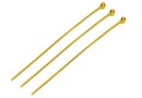 Ball pins, silver 925 gold plated, 40mm - x5